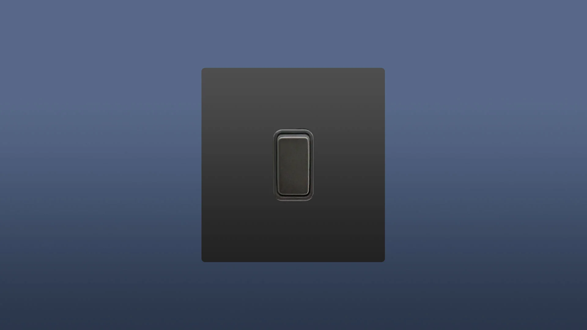 Matt Black Finish 1 Gang 2 Way Rocker Light Switch - Image 2