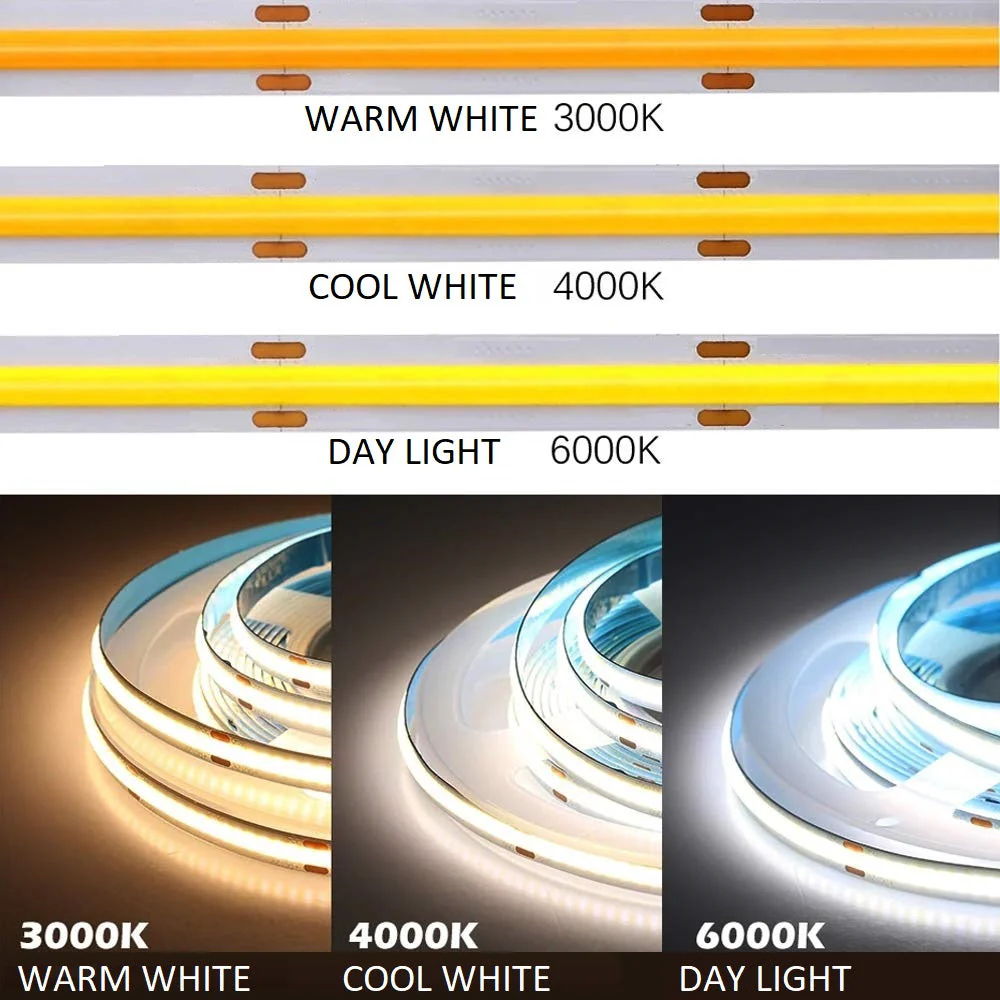 New IP65 -10 Metres Reel 8W 2700K Very Warm White /3000K Warm White/4000K Cool White / 6500K Day Light Nano COB Strip - Image 6
