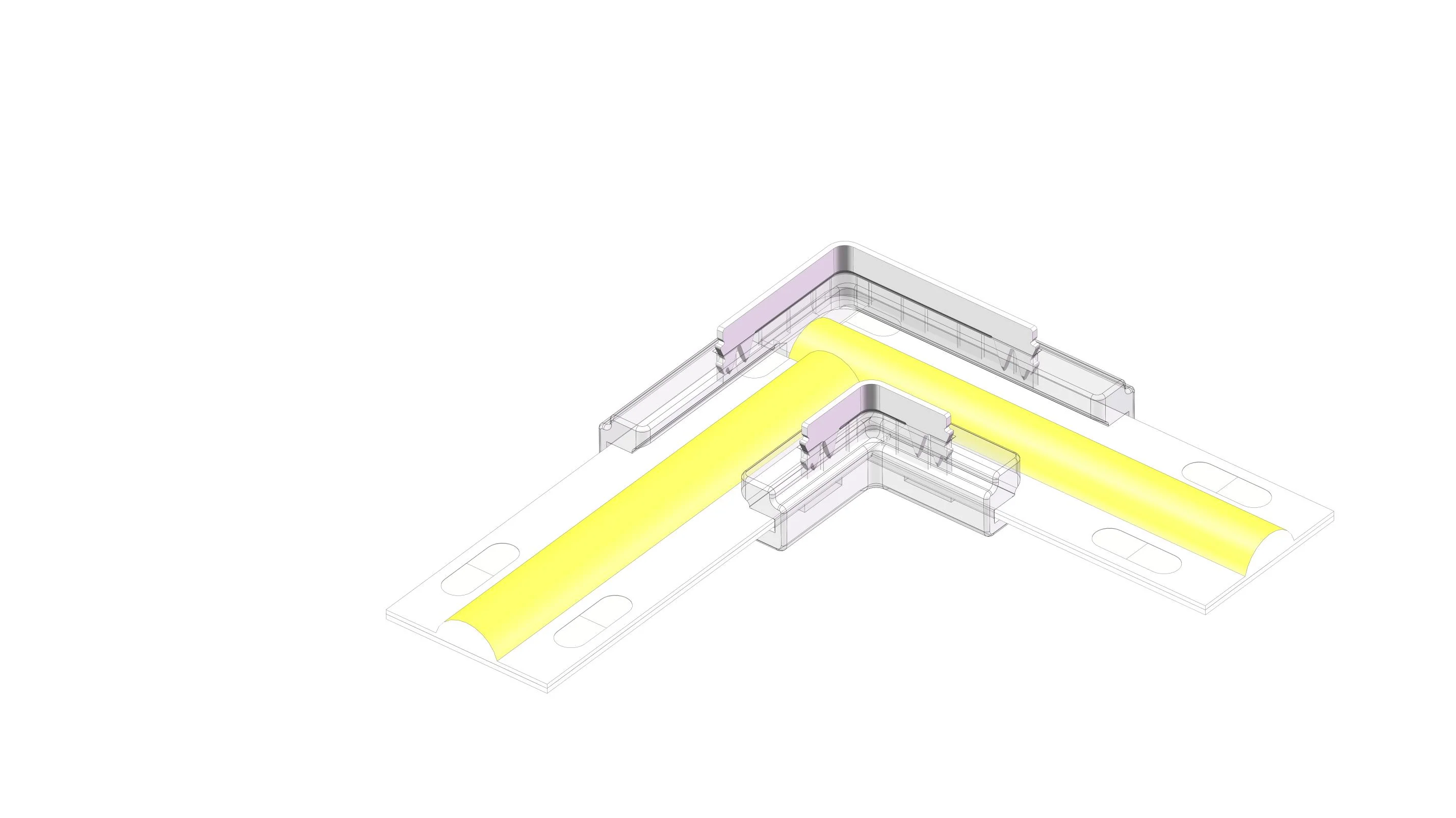 10mm L Shape / Corner Connectors for LED Single Colour COB Strip - Image 3