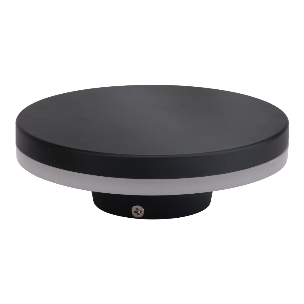 12W Black Round Backlit LED Interior / Exterior Outdoor Wall Light, IP65, 1.5M Pre-wired cable - Image 8