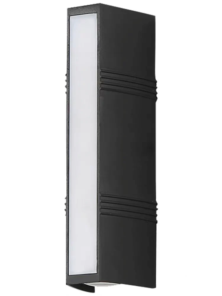 12W LED Interior / Exterior Wall Light Up Down Front Opal Diffuser IP65 Black Aluminum, 1.5M Pre-wired cable - Image 7