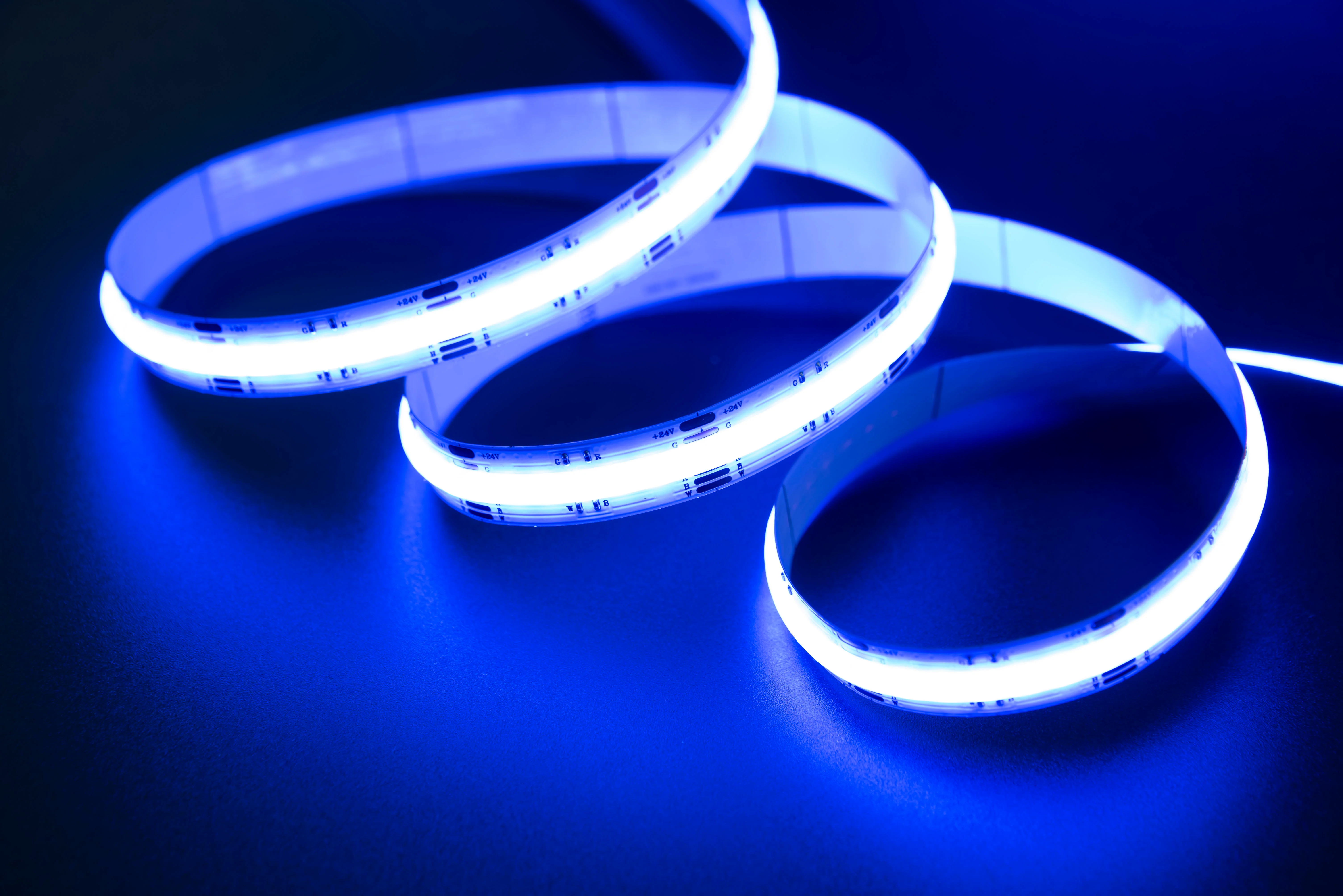 14W RGBW (2700K OR 6500k) LED Color COB Seamless Strip 10 Metre COB Dotless IP44 2 Metre Cables - Image 5