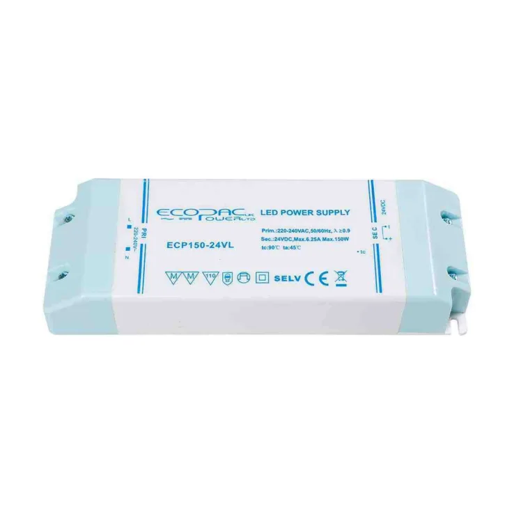 150w  24v Non-Dimmable Constant Voltage Driver - Ideal for 24V LED Strips