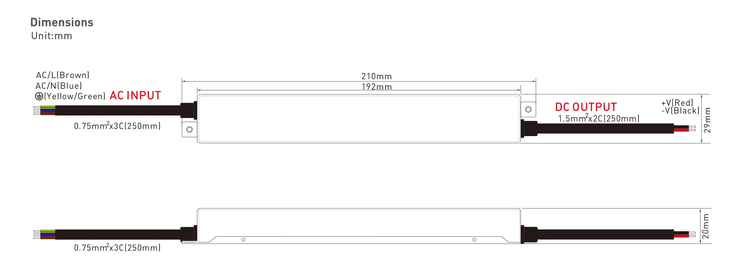 150W 24V Constant Voltage Super Slim Waterproof IP67 LED Strip Driver L152 x W37 x H20mm - Image 5