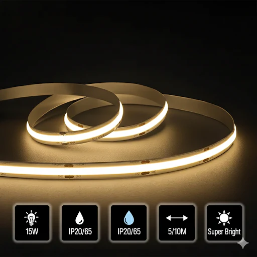 15W HIGH POWER SEAMLESS COB LED STRIP - Image 2
