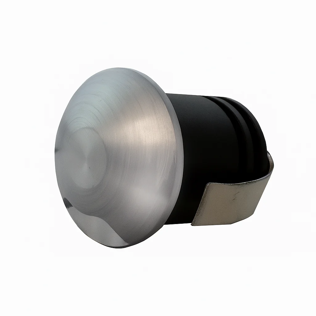 1W Ella Indirect Eyelid Bezel IP65 Marker Light, Step Light, In-ground Light, Mini Downlight, Deck Light, Brush Nickel / Satin Nickel (Non Dimmable Driver Included)