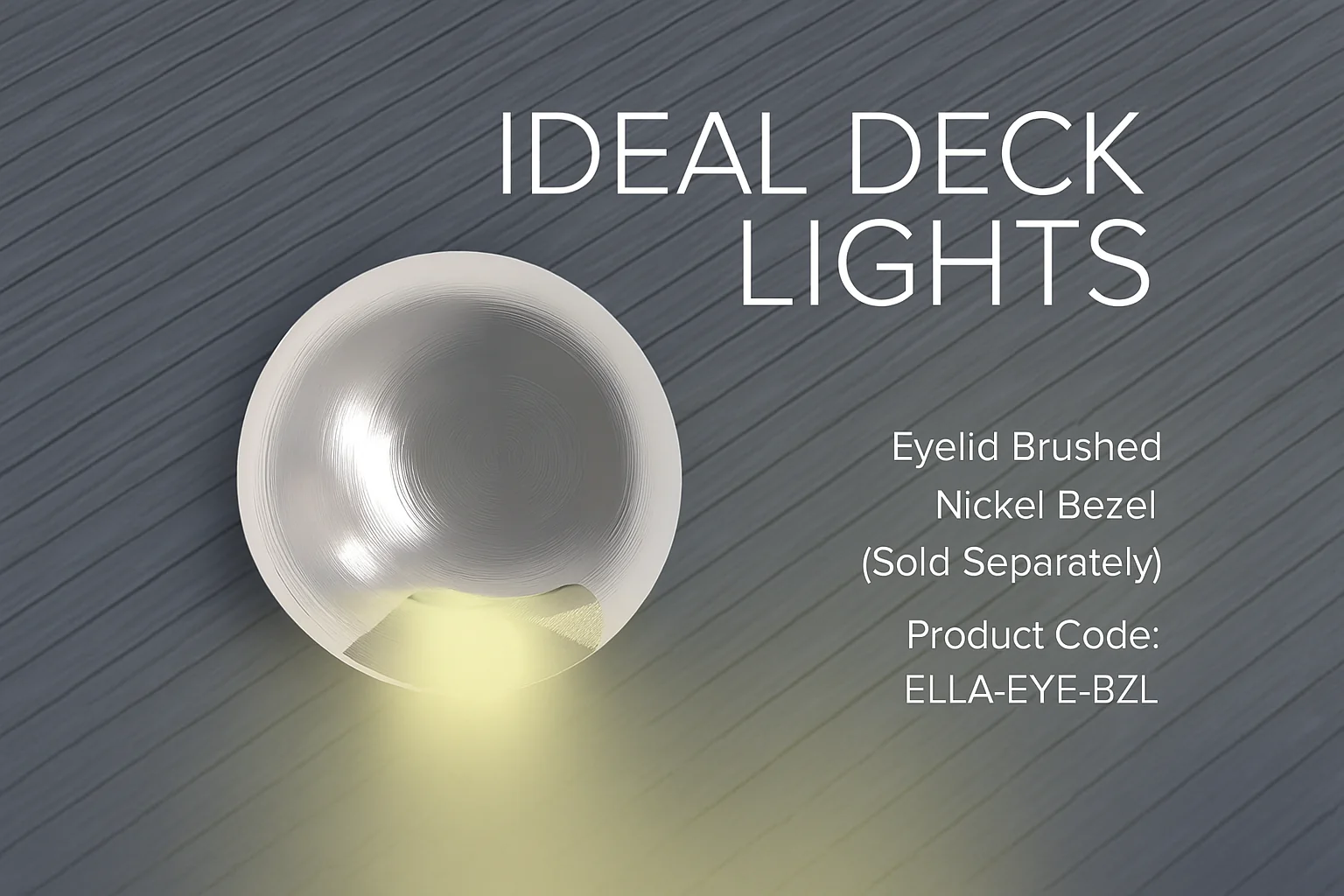 1W Ella Indirect Eyelid Bezel IP65 Marker Light, Step Light, In-ground Light, Mini Downlight, Deck Light, Brush Nickel / Satin Nickel (Non Dimmable Driver Included) - Image 2