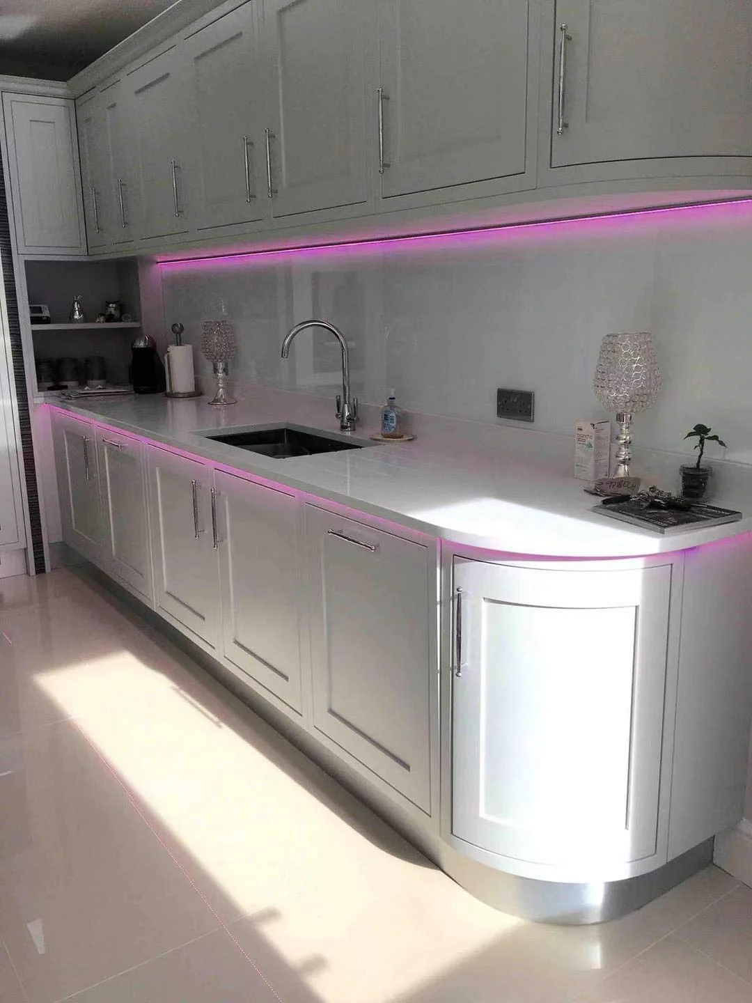 2 Meters LED Corner 45 Degree Aluminum Profile Chanel with Diffuser, Accessories for LED Strip Lights - Image 7