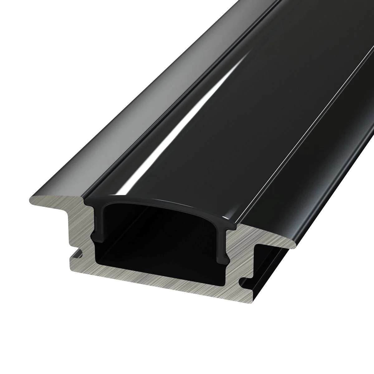 2 Meters LED Shallow Recessed Aluminum Profile with Frosted Diffuser and Accessories for LED Strip Lighting - Image 2