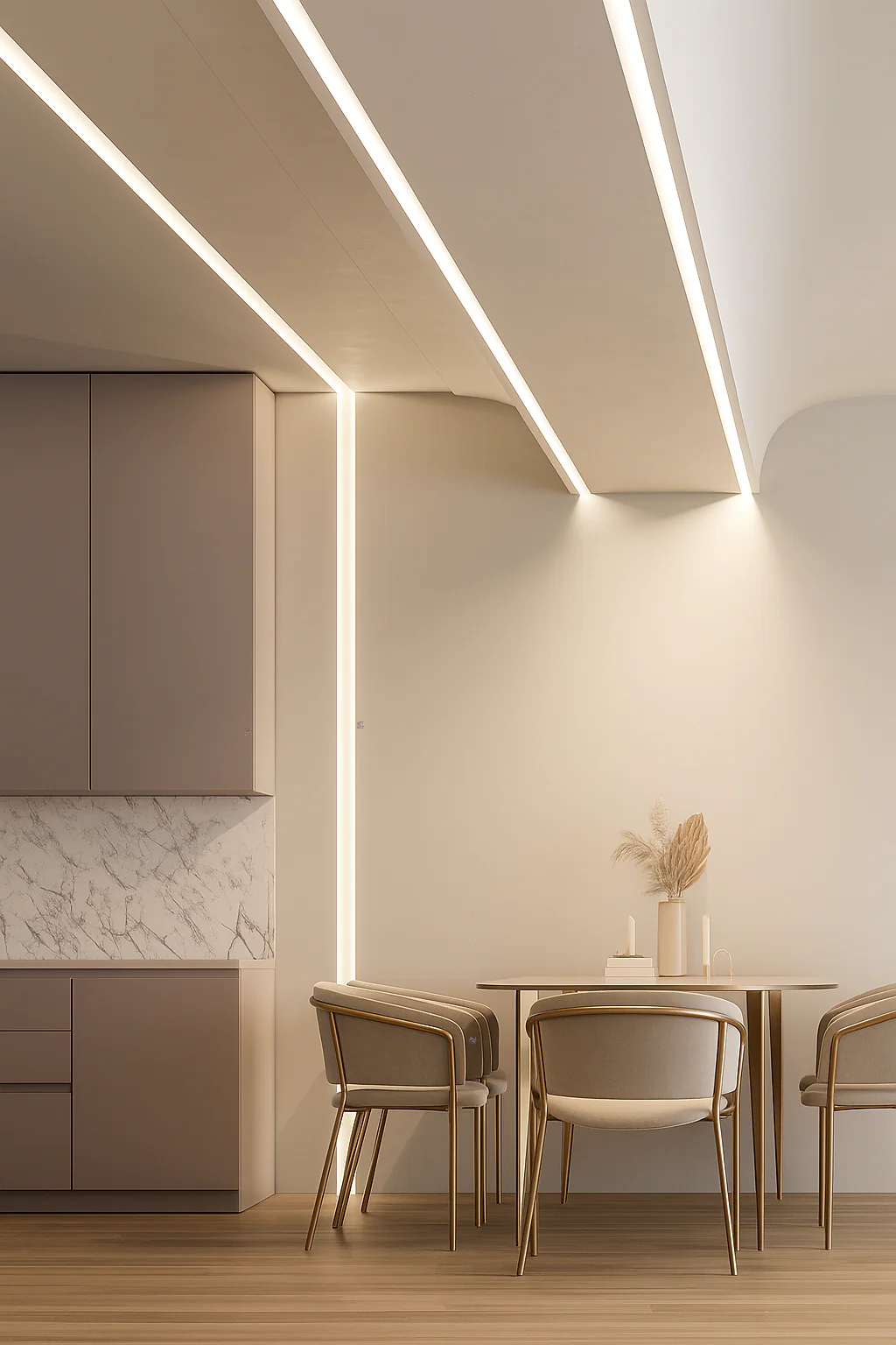 2 Metres Trimless 20MM Wide Plaster-In Aluminum LED Profile Channel with Opal Diffuser for LED Strip Lighting - Image 4