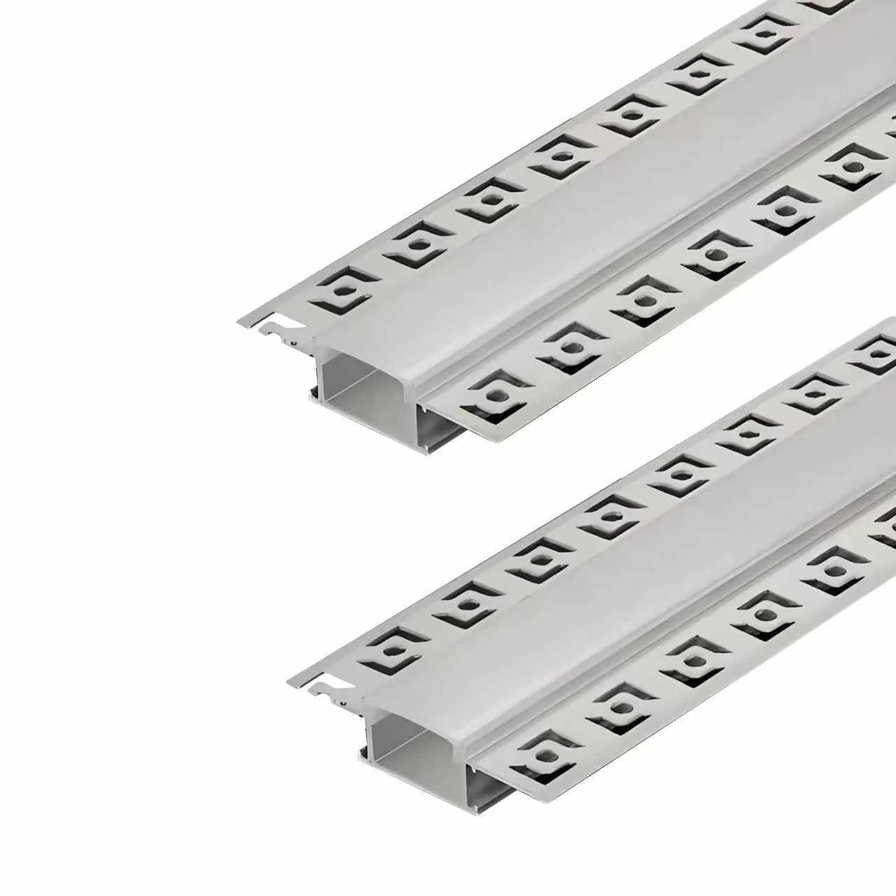 2 Metres Trimless 20MM Wide Plaster-In Aluminum LED Profile Channel with Opal Diffuser for LED Strip Lighting - Image 7