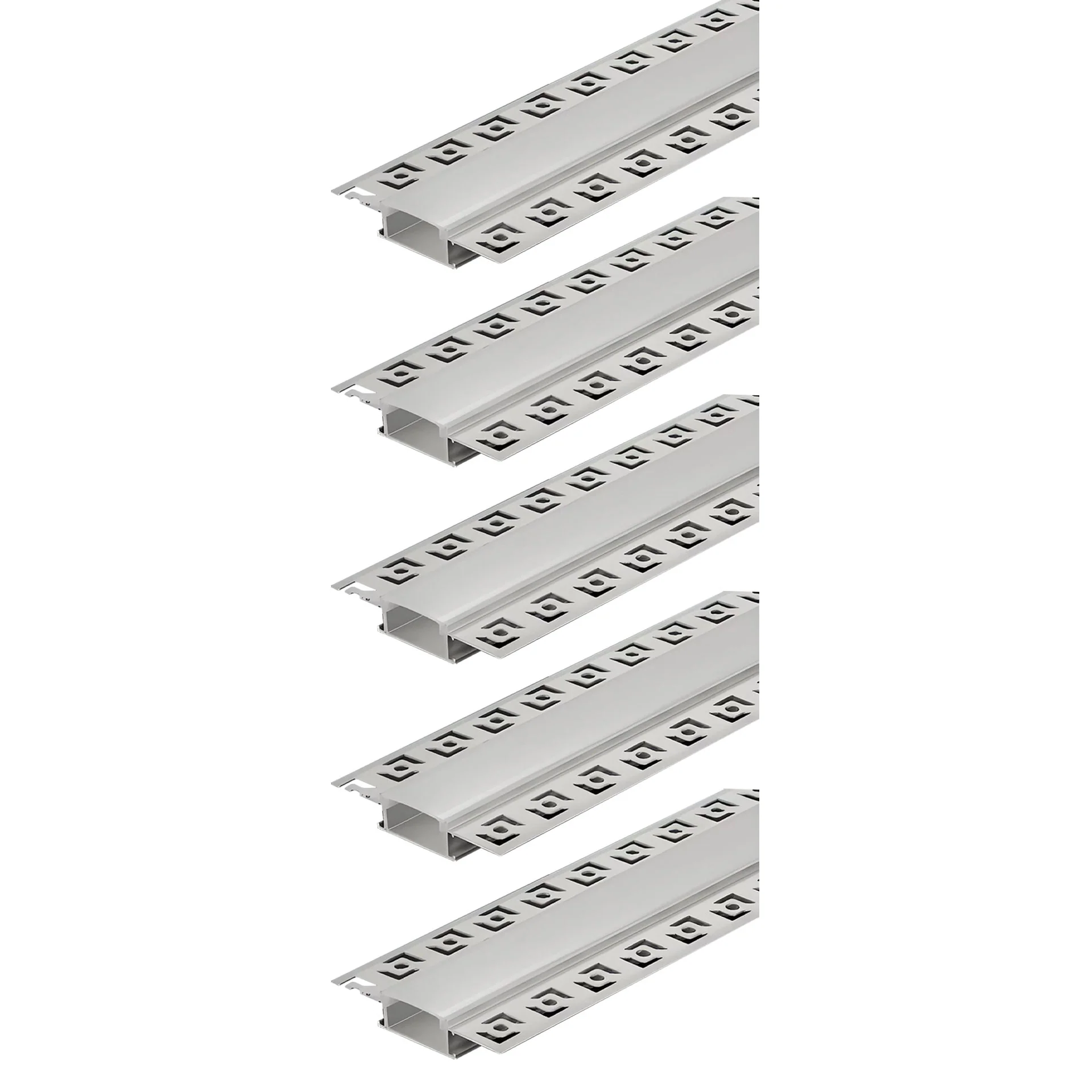 2 Metres Trimless 20MM Wide Plaster-In Aluminum LED Profile Channel with Opal Diffuser for LED Strip Lighting - Image 8