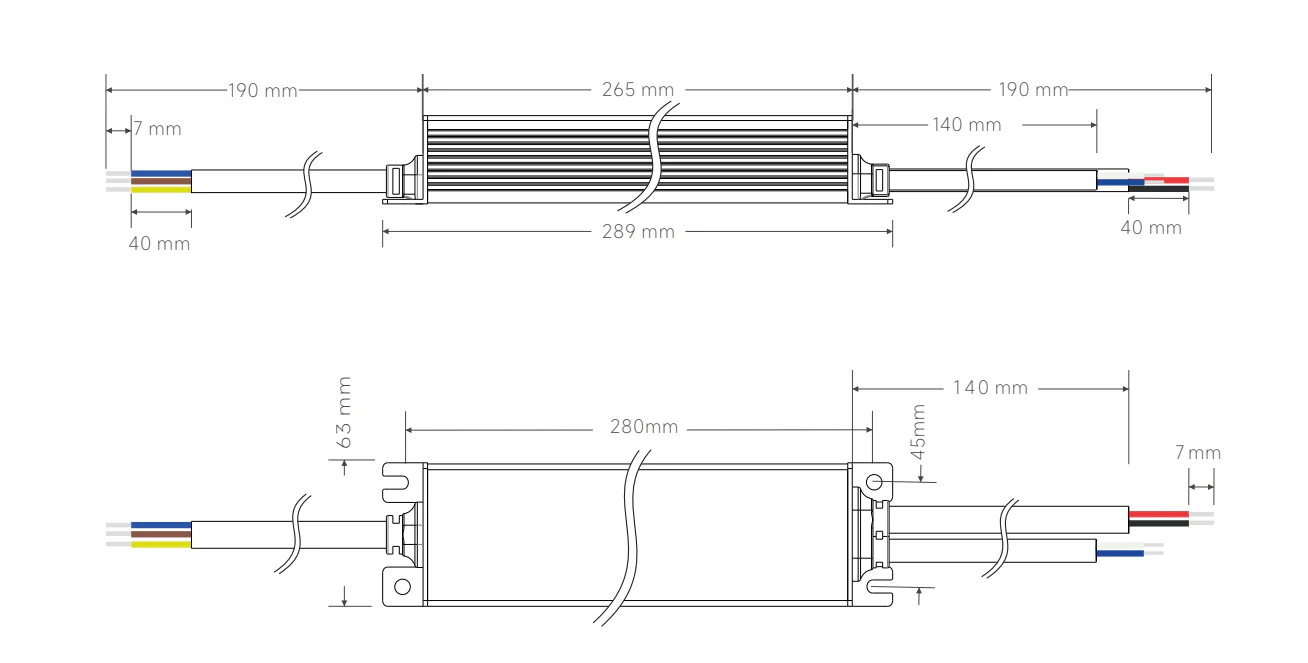 250W IP42 Constant Voltage 24V & 1-10V Soft Start Triac Dimmable Driver LED Strip - Image 3