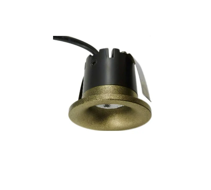 3W Chloe IP44 Low Glare Fluted Marker Light, CCT Mini Downlight, Niche/Alcove/Soffit Antique Brass (Non Dimmable Driver Included) - Image 2