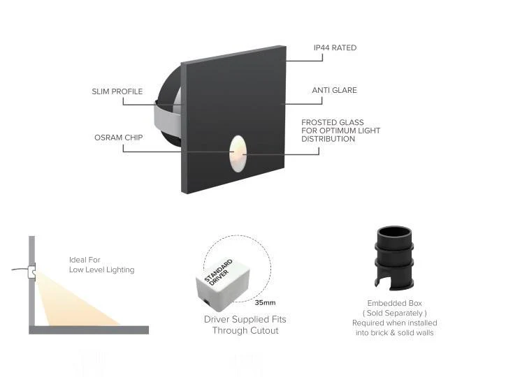 3W Mia Low Level Wash Light Copper (Non Dimmable Driver Included) - Image 5