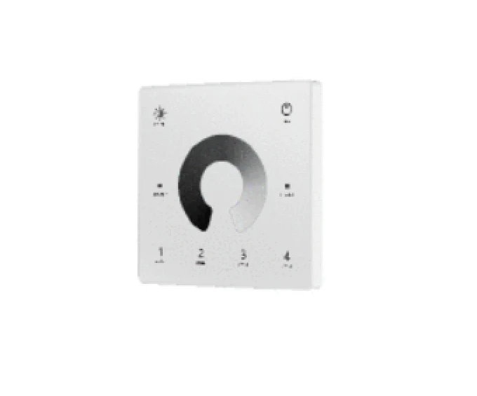 4 Zone Single Colour Precision Touch LED Wireless Wall Panel 2.4G Controller
