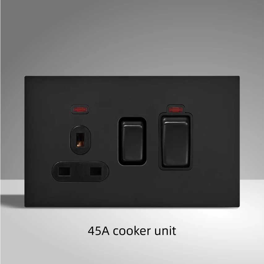 45A Cooker Unit Screwless French Matt Gold / Matt Black Finish - Image 2