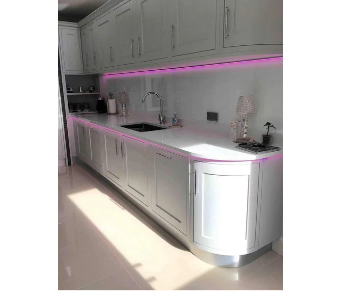 5 Pack of 2 Meters (Total 10 Meters) Flat Aluminum Profile Channel with Frosted Diffuser and Accessories for LED Strip Lighting - Image 8