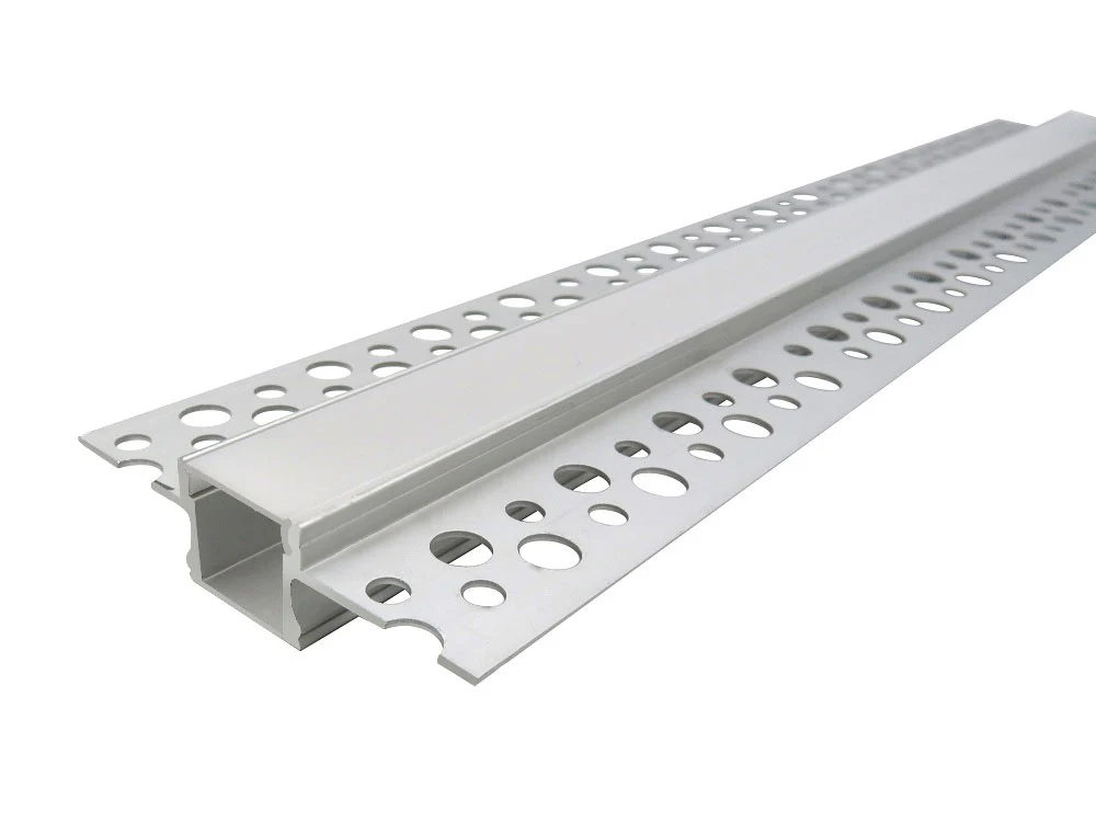 2 Pack of 2 Meters Trimless 12mm Wide Plaster-In Aluminum LED Profile Channel with Frosted Diffuser & Accessories for LED Strip Lighting, Total 4 Meters - Image 2
