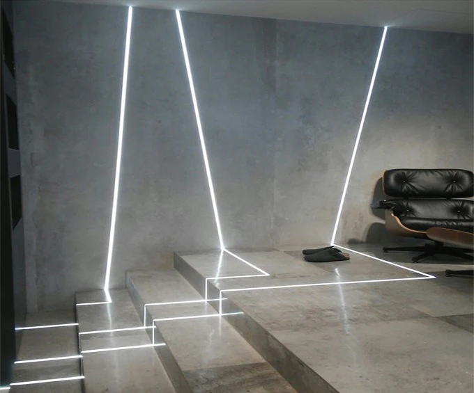 2 Metres Trimless 20MM Wide Plaster-In Aluminum LED Profile Channel with Opal Diffuser for LED Strip Lighting - Image 5
