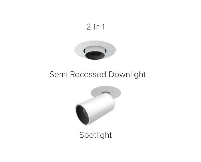 5W Enzo Recessed LED Adjustable/ Rotatable/Tiltable Spotlights, Downlight (Matt White Finish, Non Dimmable Driver Included) - Image 3