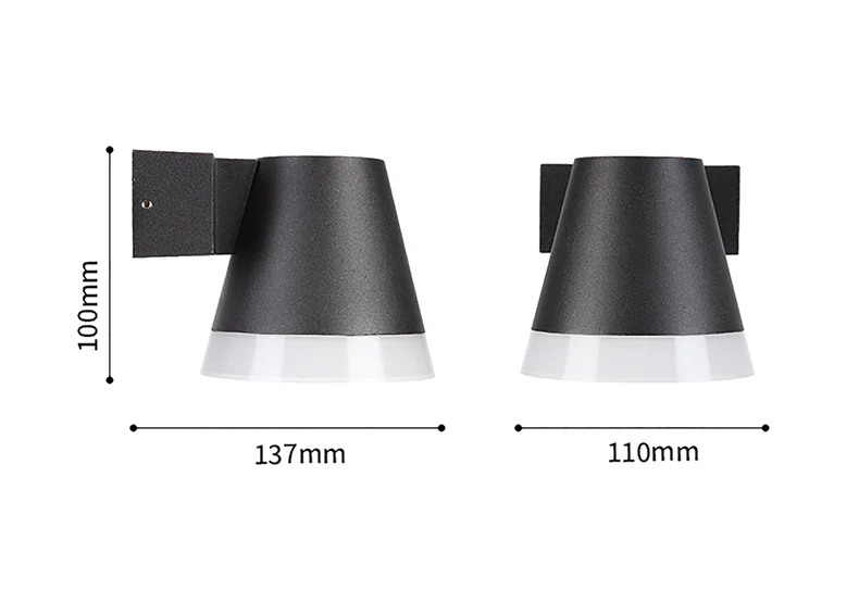 5W LED Interior/ Exterior Decorative Wall Light IP65 Anthracite Grey Die-casting Aluminum with 1.5 Meters Pre-Wired cable - Image 5