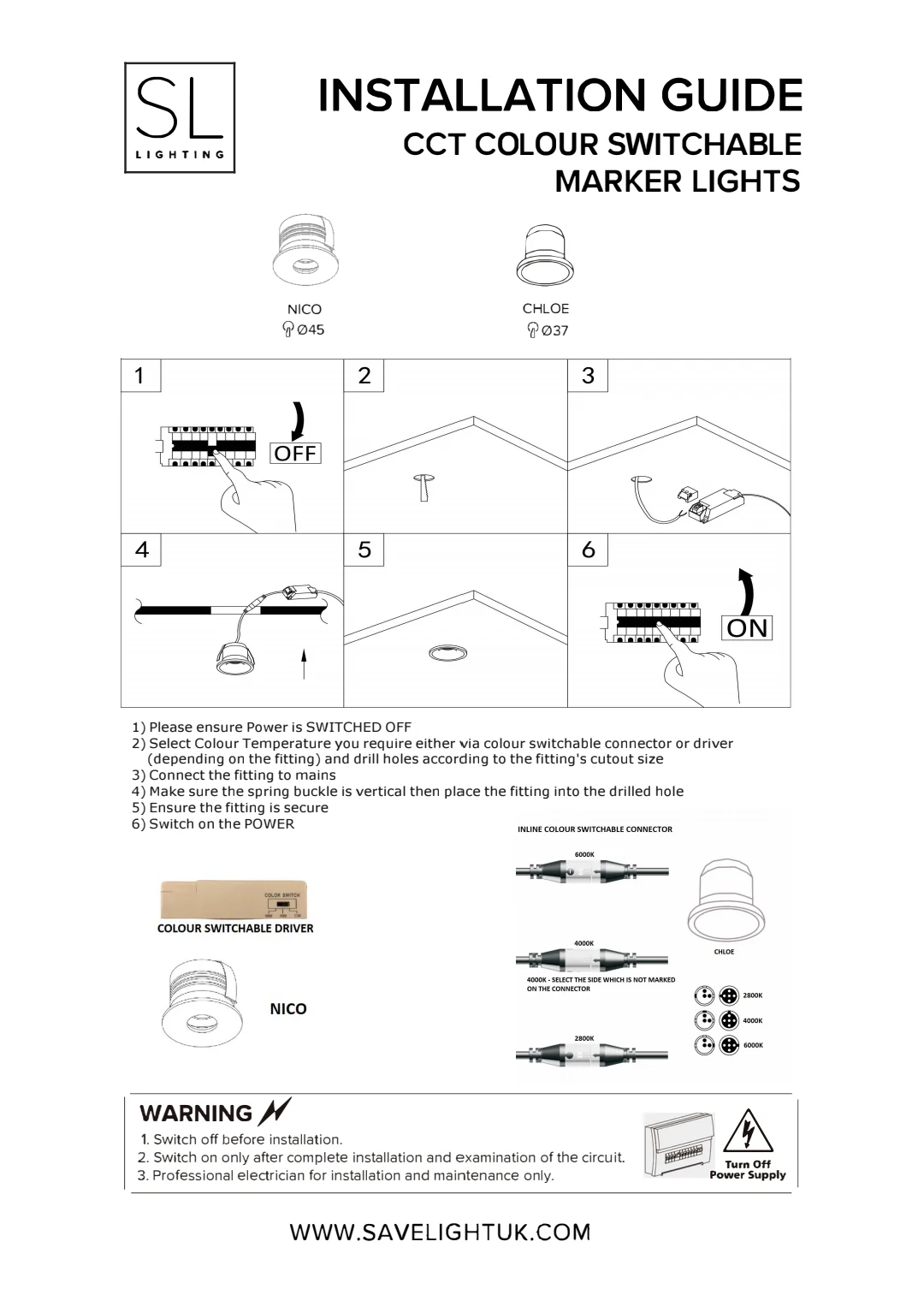 5W Nico Mini Baffle, Anti-glare Downlight Black CCT Colour Changing (Non Dimmable Driver Included) - Image 7