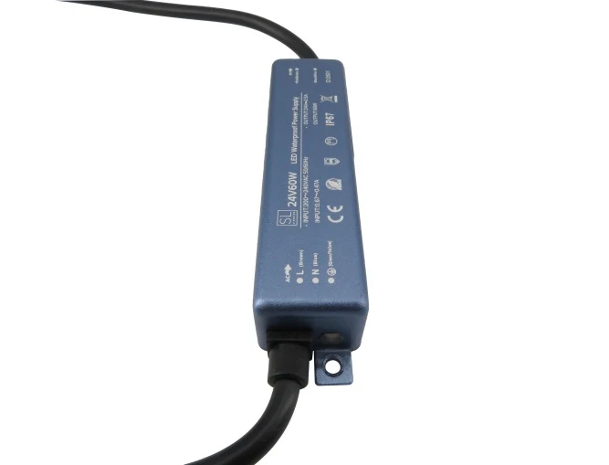 60W 24V Constant Voltage Super Slim Waterproof IP67 LED Strip Driver L102 x W26 x H20mm - Image 3