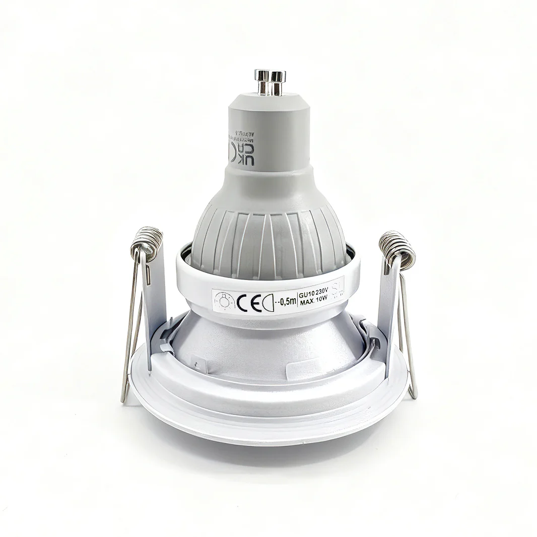 Banbury Slim Trim Low Glare Fire Rated IP65 Fixed Downlight, Includes GU10 Socket and Push fit Junction Box - Image 4