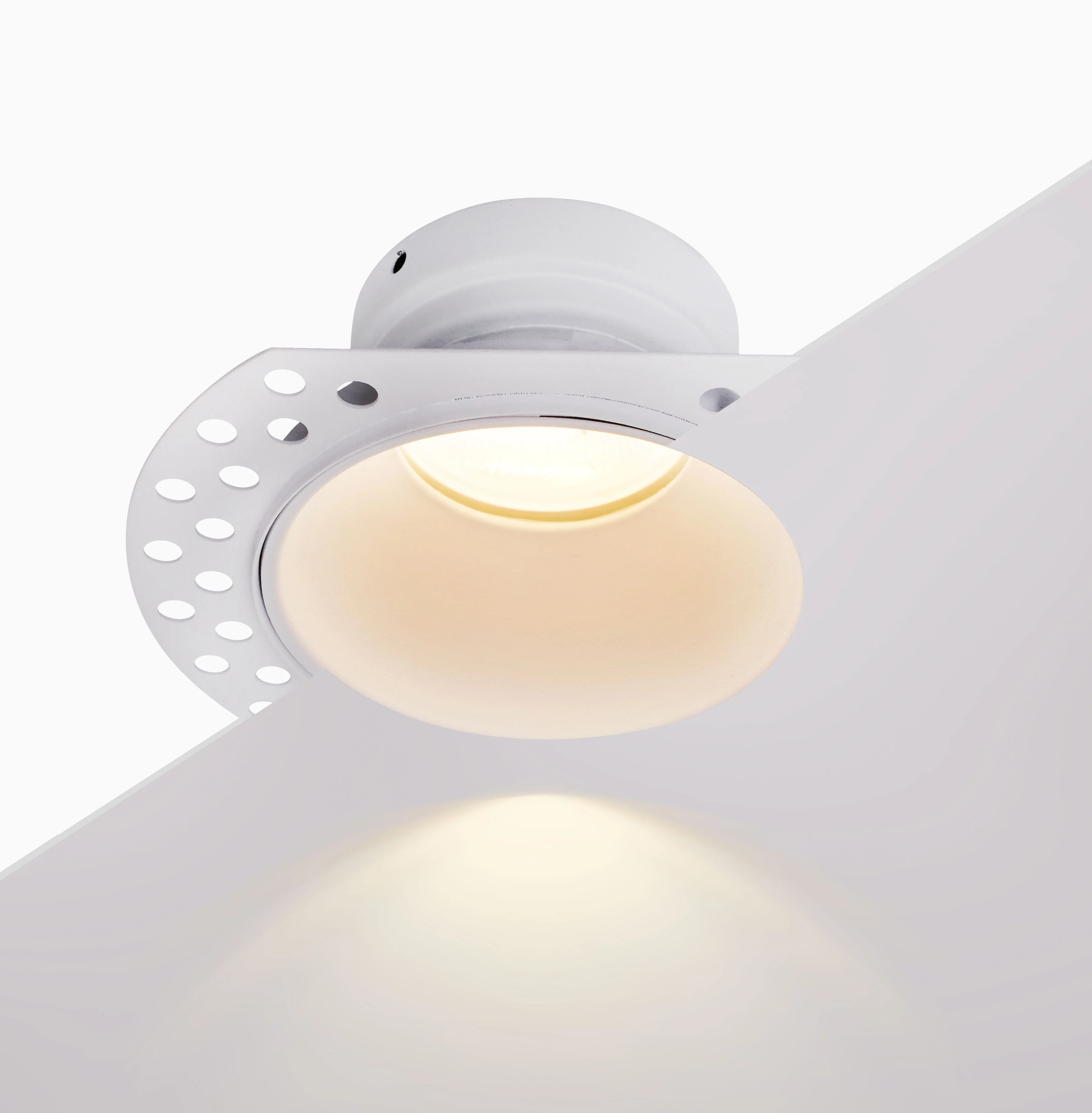 Banbury Trimless Plaster-In Fire Rated IP65 Fixed Downlight, Includes GU10 Socket & Junction Box