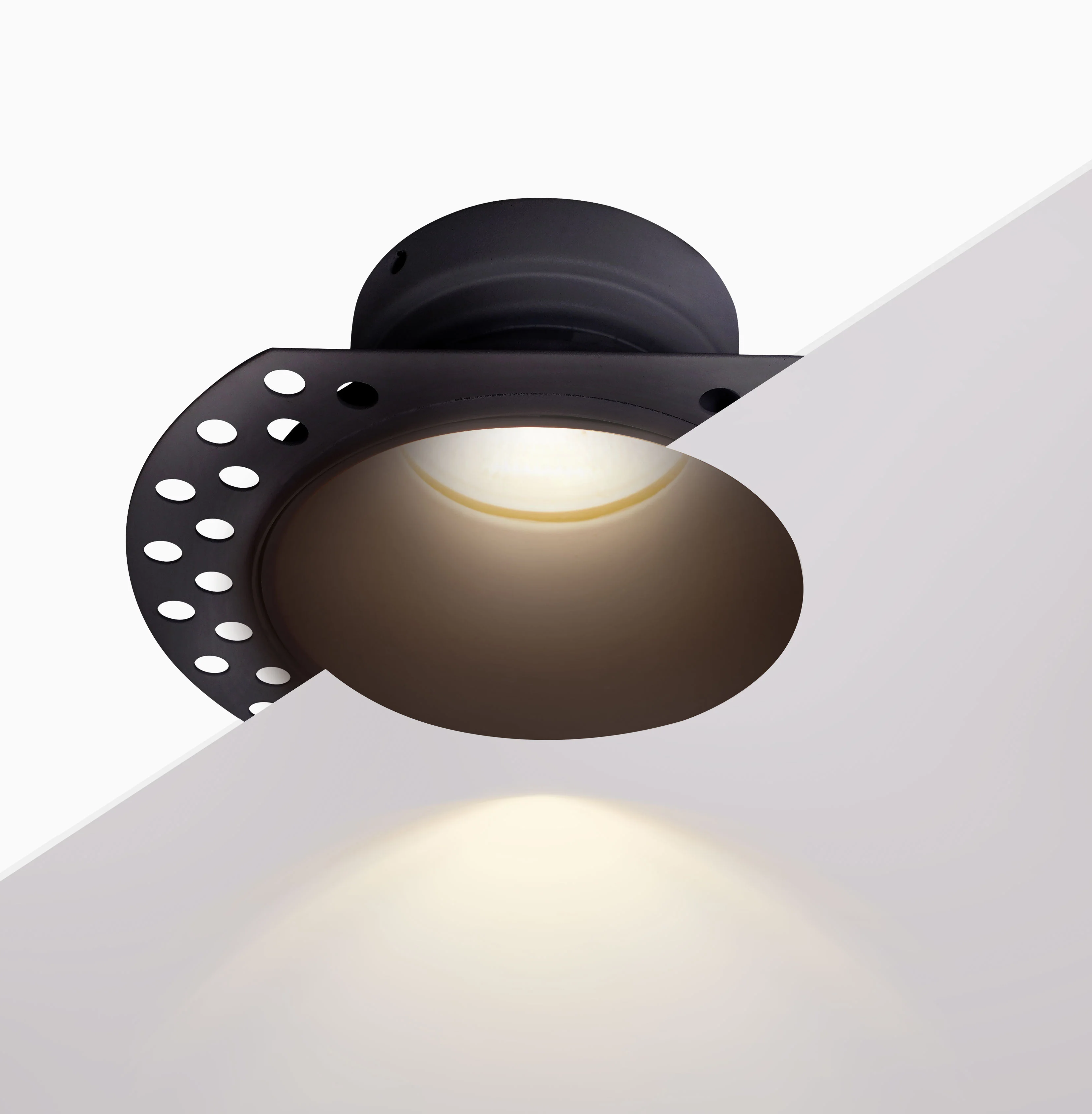 Banbury Trimless Plaster-In Fire Rated IP65 Fixed Downlight, Includes GU10 Socket & Junction Box - Image 2