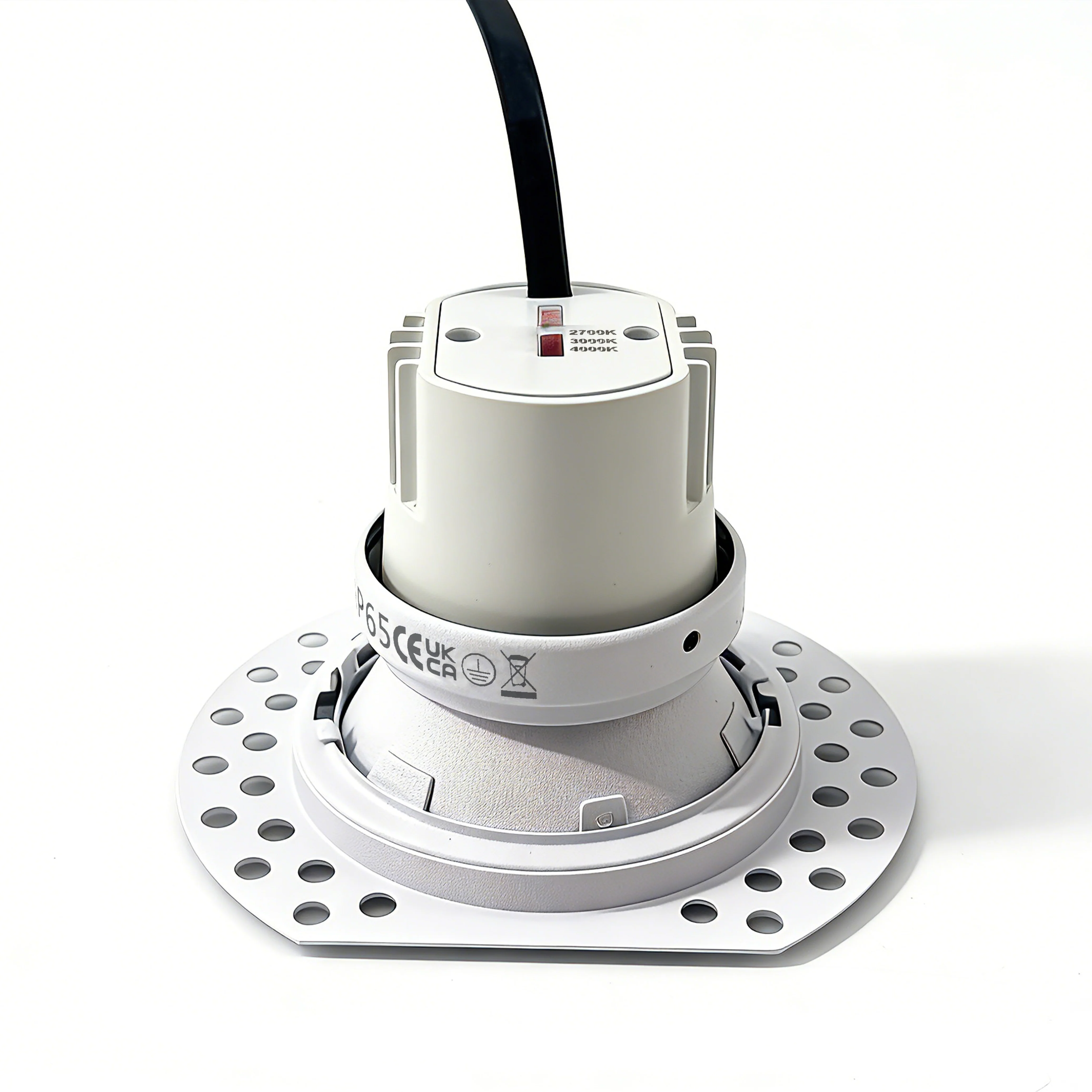 Banbury Trimless Plaster-In Fire Rated IP65 Fixed Downlight, Includes GU10 Socket & Junction Box - Image 5