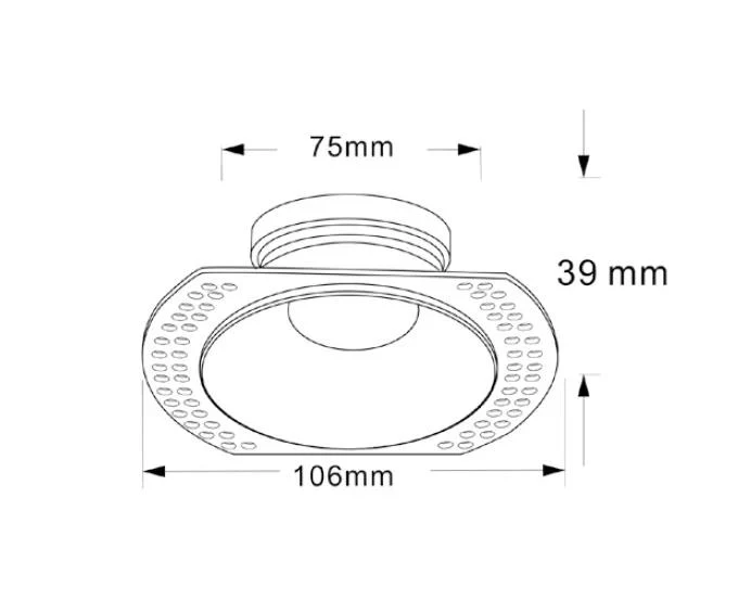 Banbury Trimless Plaster-In Fire Rated IP65 Fixed Downlight, Includes GU10 Socket & Junction Box - Image 6