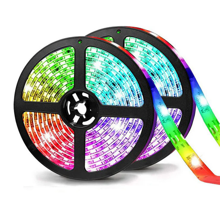 Bespoke Cut- RGB Color Change Dimmable LED Strip IP65 Rated, 14.4W, 24V, 380lm/M, Width 10mm, Vibrant Colors - Image 4
