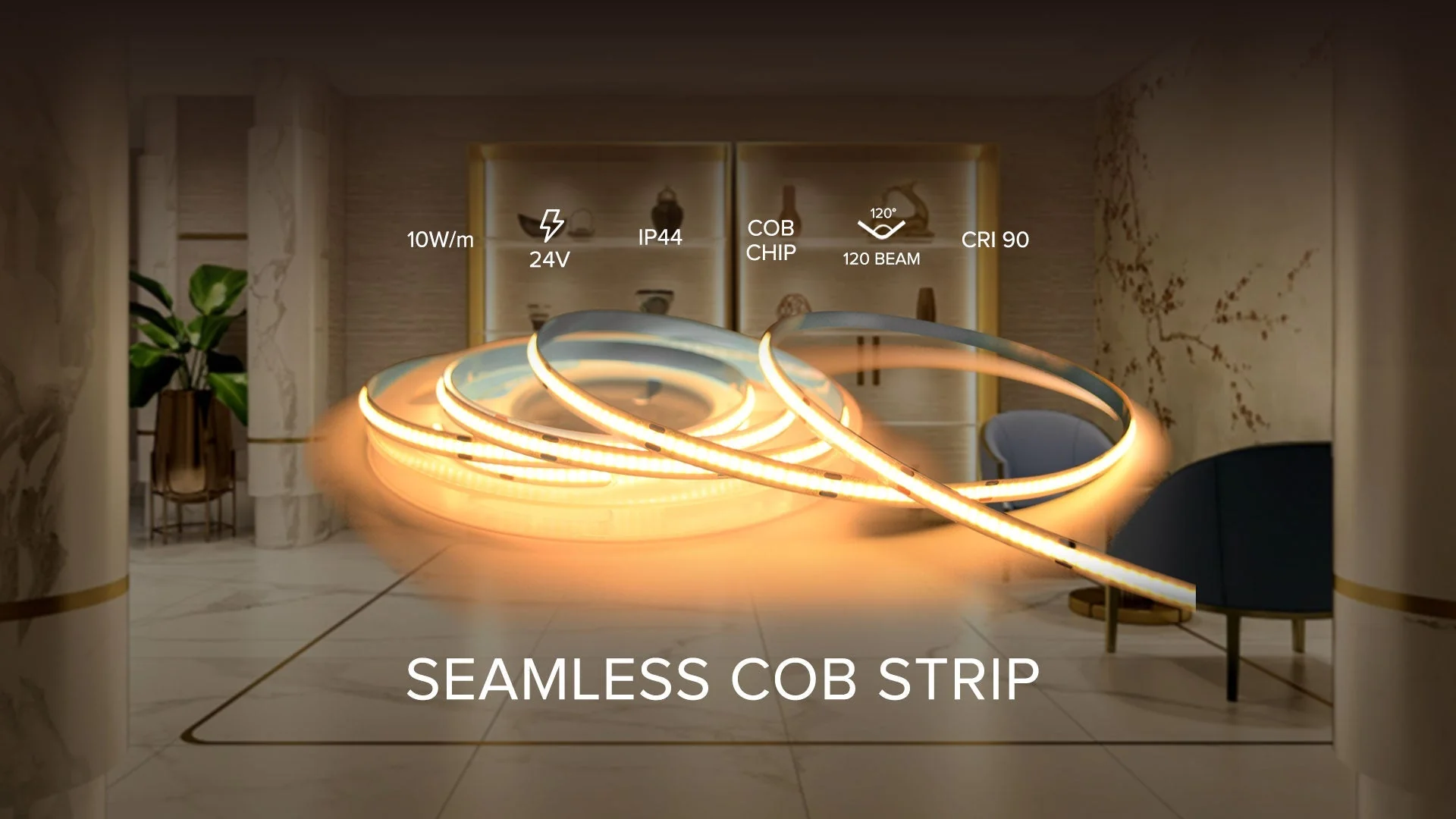Bespoke Cut - IP65 Up to 20M Super Length Continuous Run LED Nano COB Strip Nano COB Strip IP65 8W 4000K Cool White - Image 4