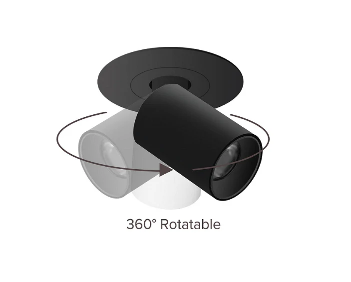 5W Enzo Recessed LED Adjustable/ Rotatable/Tiltable Spotlights, Downlight (Matt Black Finish, Non Dimmable Driver Included) - Image 5