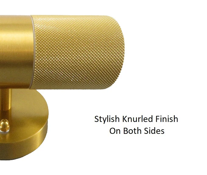 KNURLED- Brushed Brass/ Matt Gold GU10 UP/DOWN IP44 Indoor/Outdoor Wall Light Bi-Directional Wall-Mounted, Corrosion-Resistant Die-Cast - Image 4
