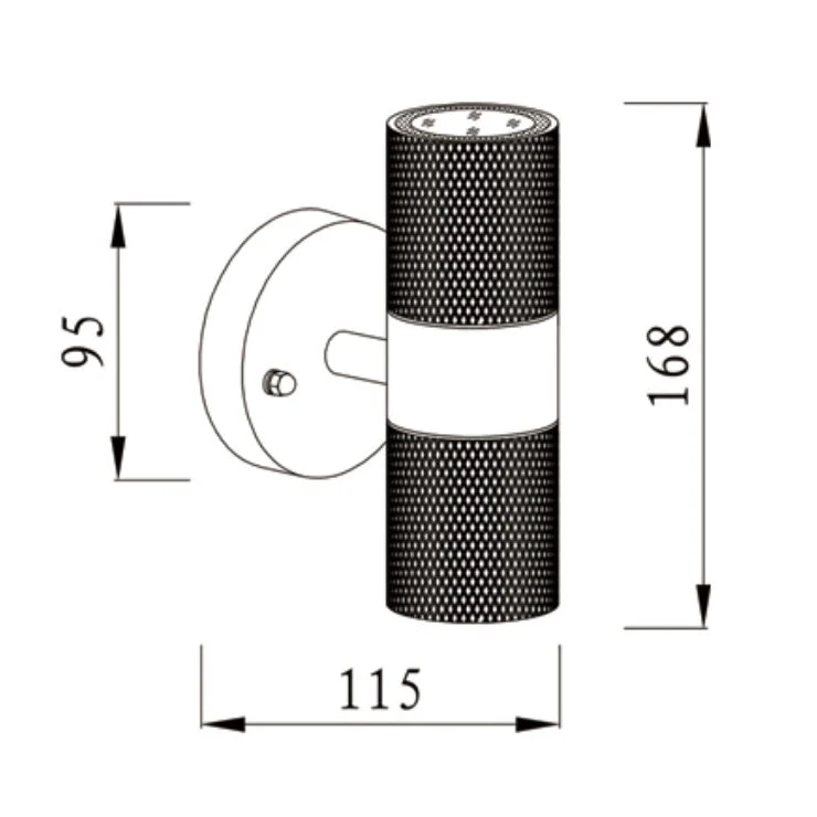 KNURLED- Brushed Brass/ Matt Gold GU10 UP/DOWN IP44 Indoor/Outdoor Wall Light Bi-Directional Wall-Mounted, Corrosion-Resistant Die-Cast - Image 6