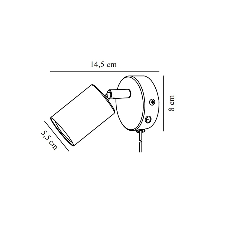 Knox -Indoor Adjustable Wall Light with Directional GU10 Head, Contemporary and Simple Style, IP20 Rated - Image 5