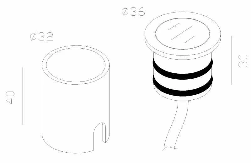 2.5W Lola LED White / Black / Antique Brass / Bronze / Copper / Gold  Bezel Waterproof IP67 In Ground Marker Light - Image 7