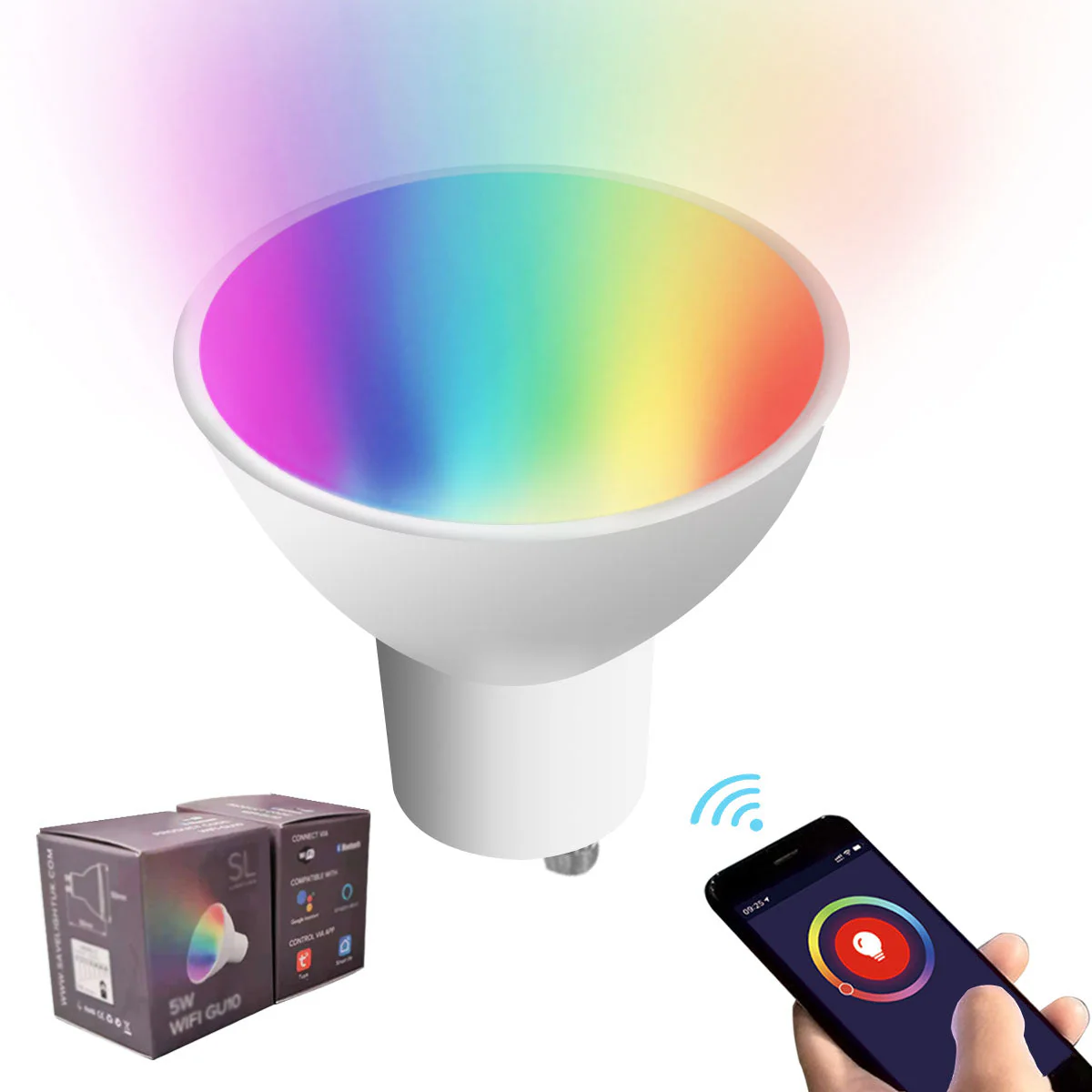 IP65 Outdoor GU10 Spike Light With a Smart WiFi RGB & 3K/4K/6K Color Lamp Connect via WIFI Tuya APP, Smart Life Voice Command via Google/Alexa - Image 3