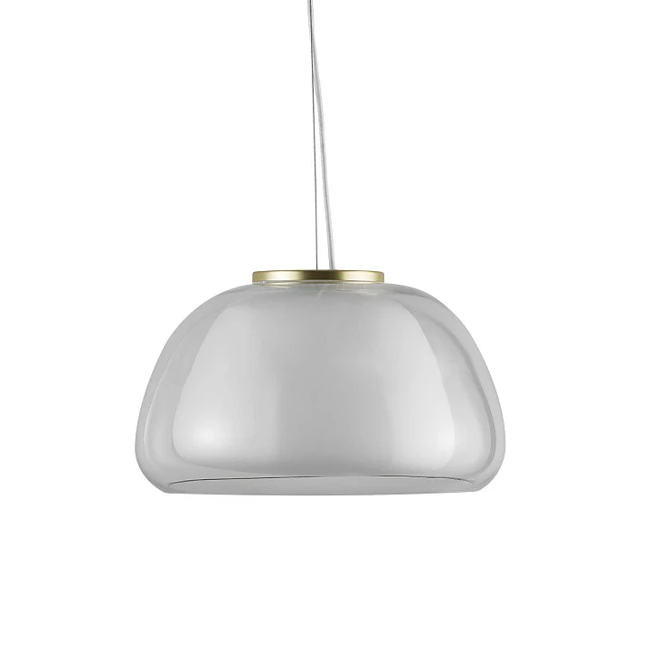 Darlene - E27 Jelly Pendant Art Deco and Classic Style with Simple Shape, Inviting Glass Expression, and Gracious Brass Top, Perfect for Dining Rooms - Image 4
