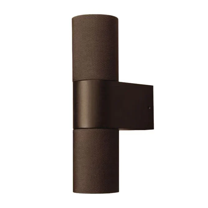 KNURLED Dark Bronze GU10 UP / DOWN IP44 Indoor/Outdoor Wall Light, Bi-Directional Wall-Mounted, Corrosion-Resistant Die-Cast Aluminium - Image 2