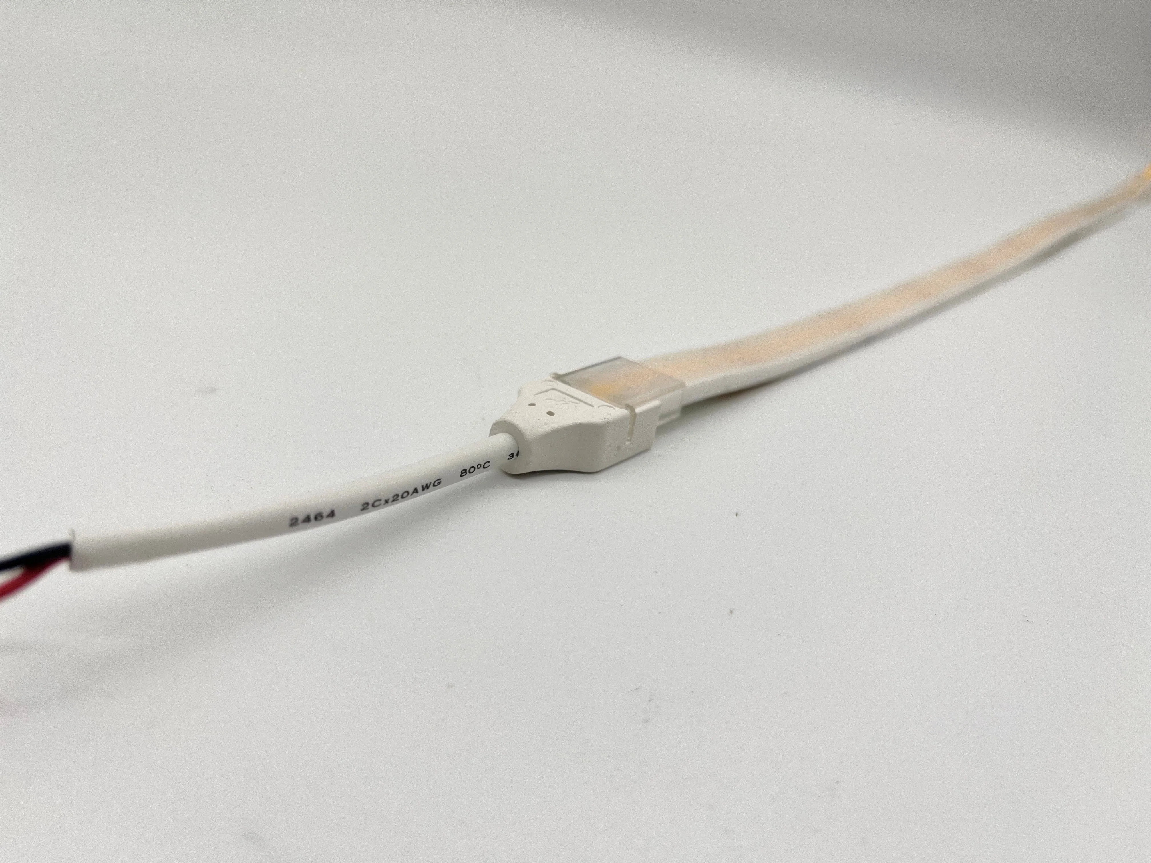 Single End Connectors 150mm Wires - For 12mm NEON COB IP67 Outdoor Top Bend Low Profile Diffuse/Opal Waterproof Sleeve Strip - Image 2